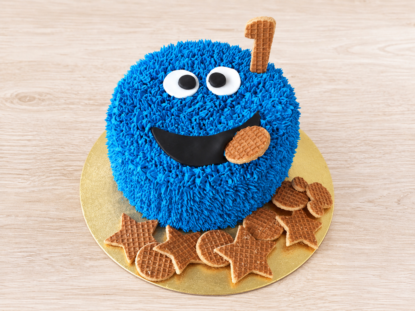 ChatGPT Image Sep 7, 2026, 09_14_14 PM Cookie Monster taart - Afbeelding 1
